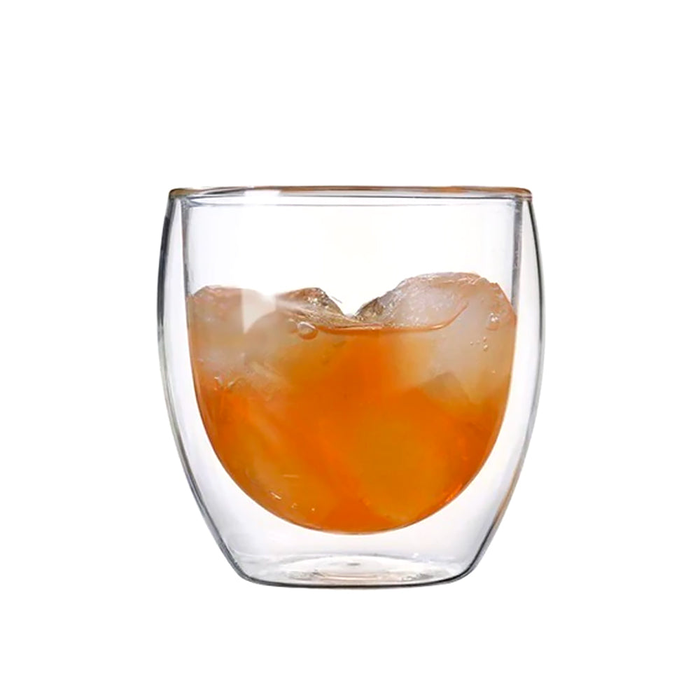 Aesthetic Glass Cups | Double Layer Glass Cups High Borosilicate Heat