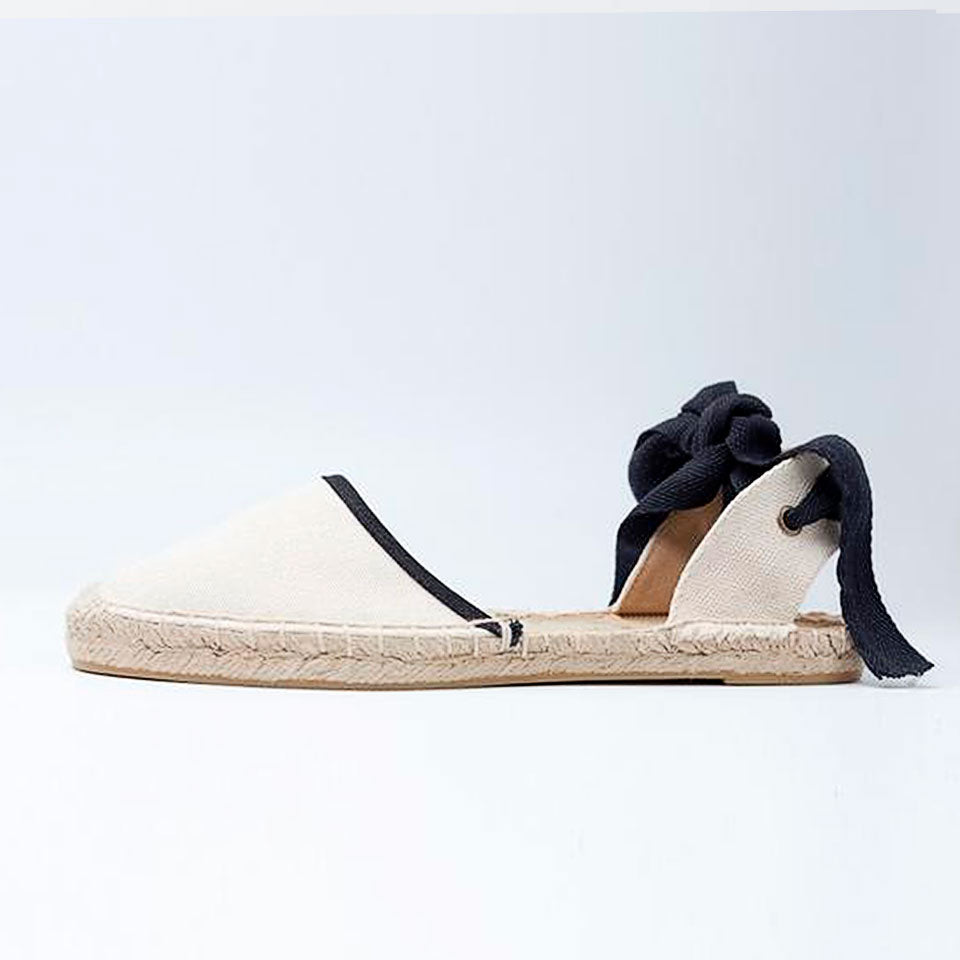 Espadrille Flat Canvas & Hemp Shoes (white) – EthicalDeals